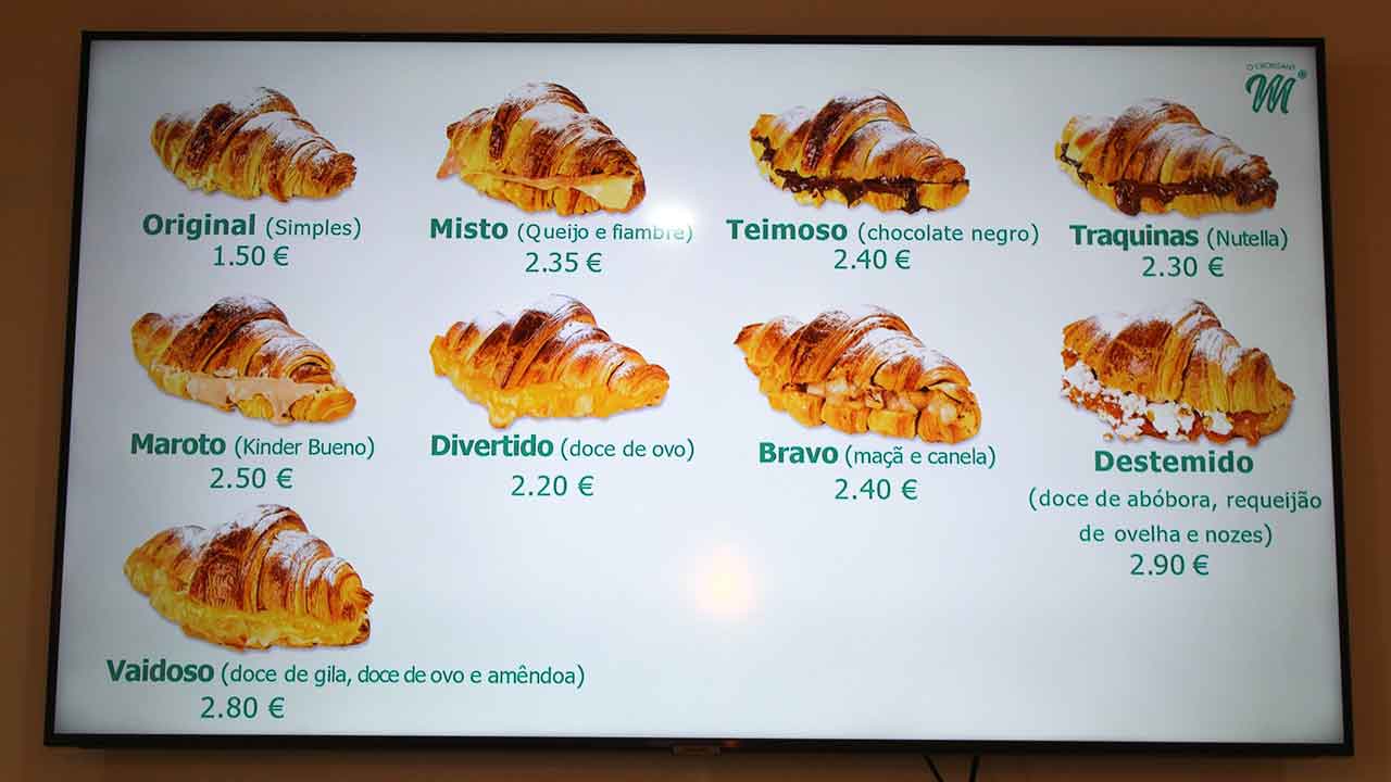 Trata-se de um croissant de fermentação lenta, produzido artesanalmente, e com recheios que não deixam os mais gulosos indiferentes.