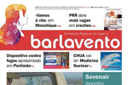 Edição n.º 2357 de 18 de maio do jornal barlavento, semanário regional do Algarve sobre a Sevenair.