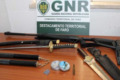 A Guarda Nacional Republicana (GNR) apreendeu armas e munições no âmbito de um processo por ameaças, em Olhão e Tunes.