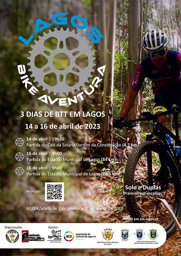 Entre 14 e 16 de abril, a prova «Lagos Bike Aventura» irá proporcionar emoções pelos melhores trilhos de BTT e paisagens do concelho.
