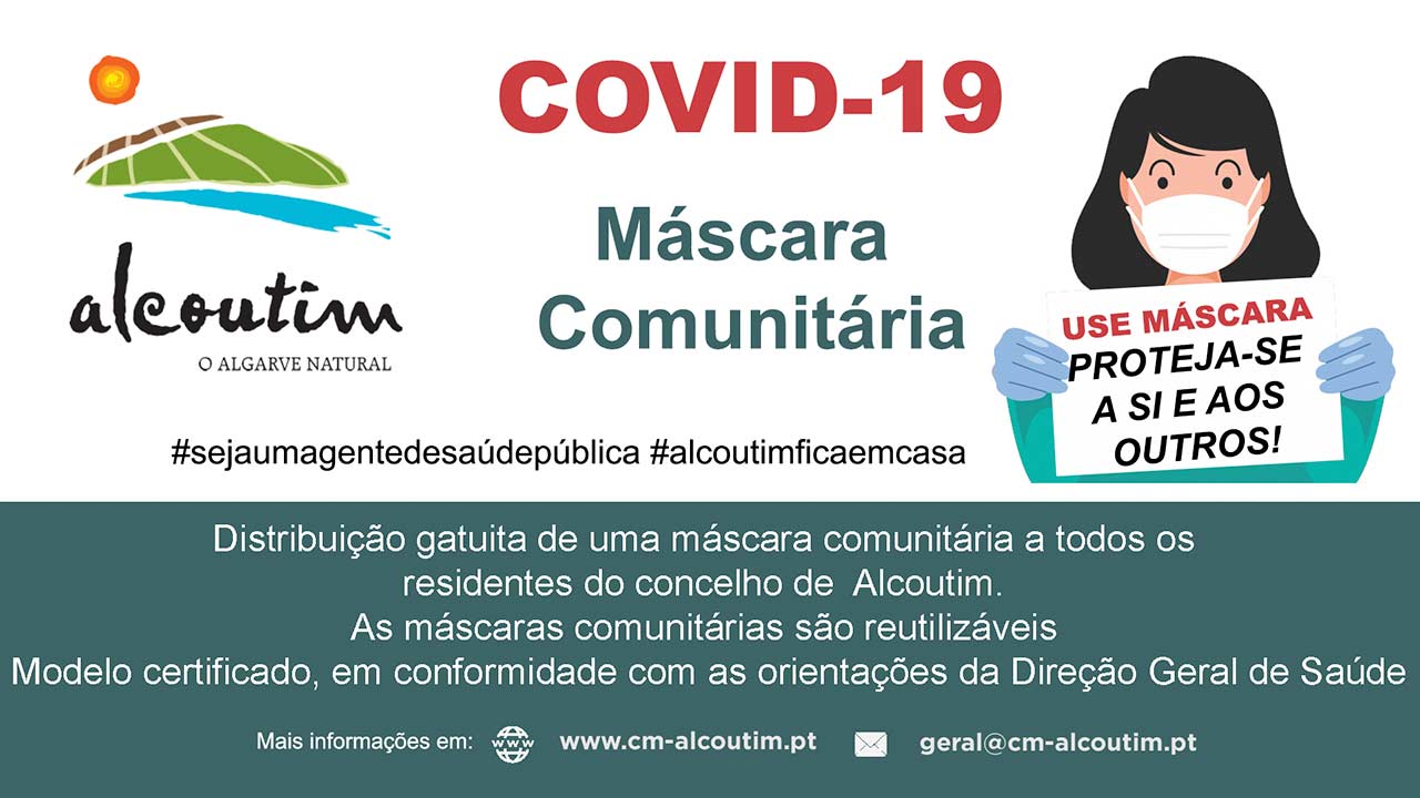 Na sequência das medidas que o município de Alcoutim tem implementado com vista à redução do risco de contágio através do novo Coronavírus, a autarquia iniciou hoje, dia 19 de maio, a primeira fase de entrega de máscaras comunitárias à população, à qual se seguirão outras.