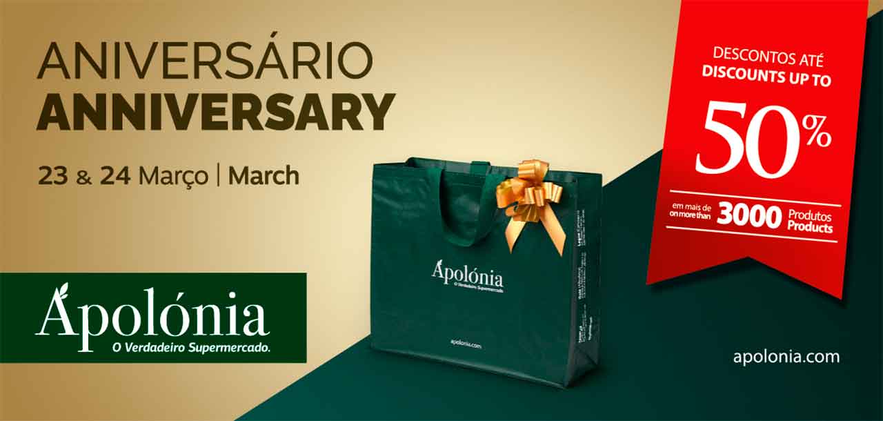 O Apolónia está prestes a comemorar 41 anos. A ocasião especial, será celebrada, em todas as suas lojas físicas e online nos dias 23 e 24 de março.