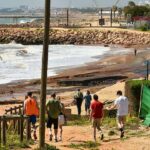 Intempérie fez desaparecer o areal da Praia do Forte Novo, em Quarteira. Administração de Região Hidrográfica (ARH) do Algarve/ Agência Portuguesa do Ambiente (APA) aguardam aprovação de candidatura para repor areais.