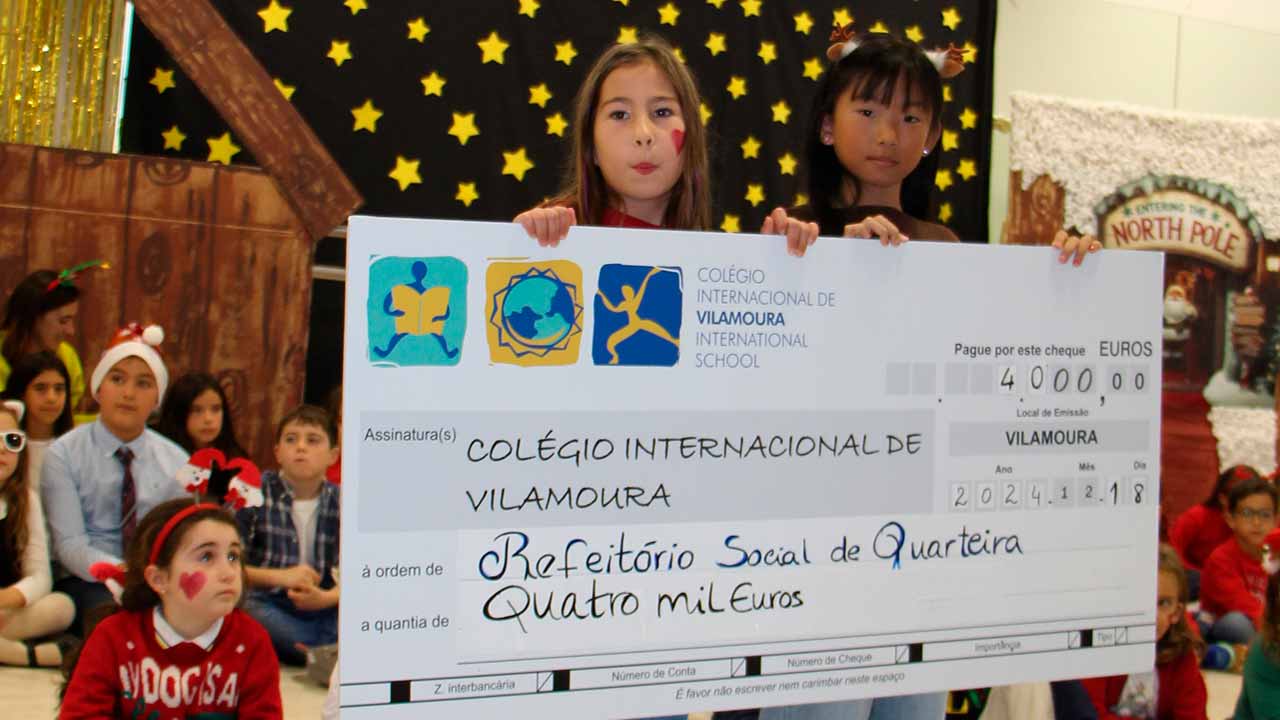 Inspirado pelo Natal, o Colégio Internacional de Vilamoura angariou, em campanha, uma verba de 12.500 euros para distribuir por projetos com ação solidária na comunidade.
