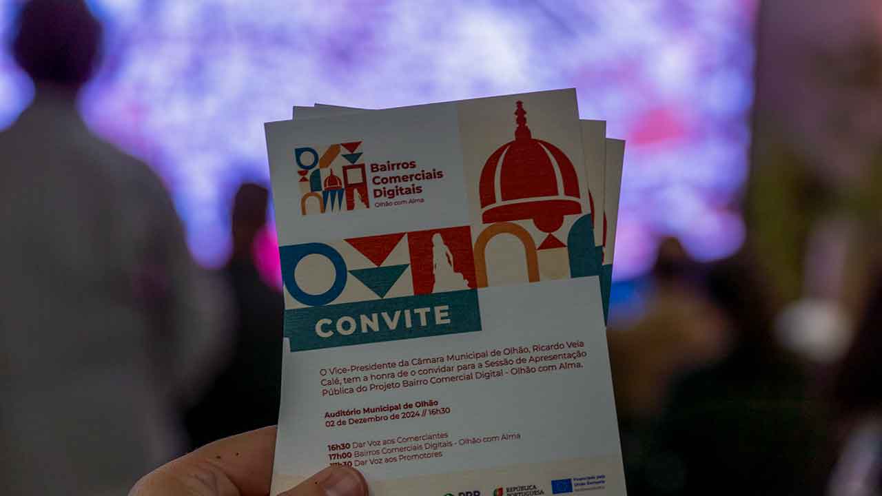 O projeto «Bairros Comerciais Digitais – Olhão com Alma», um marco importante no desenvolvimento do comércio local, foi apresentado aos empresários locais e público na segunda-feira, 2 de dezembro,