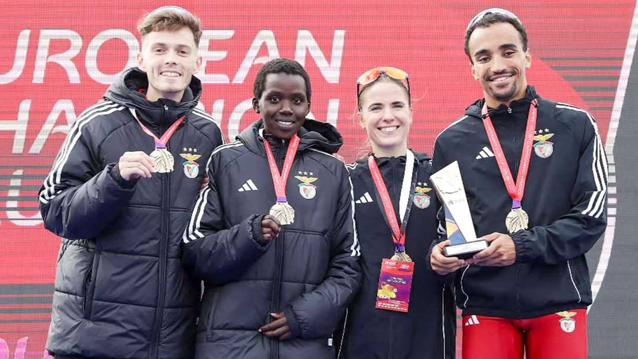 As equipas do Sporting Clube de Braga, na prova absoluta feminina, e o Sport Lisboa e Benfica, na estafeta mista, sagraram-se hoje campeões europeus de corta-mato, numa prova integrada no Cross das Amendoeiras em Flor, que se realizou na Aldeia das Açoteias (Albufeira).