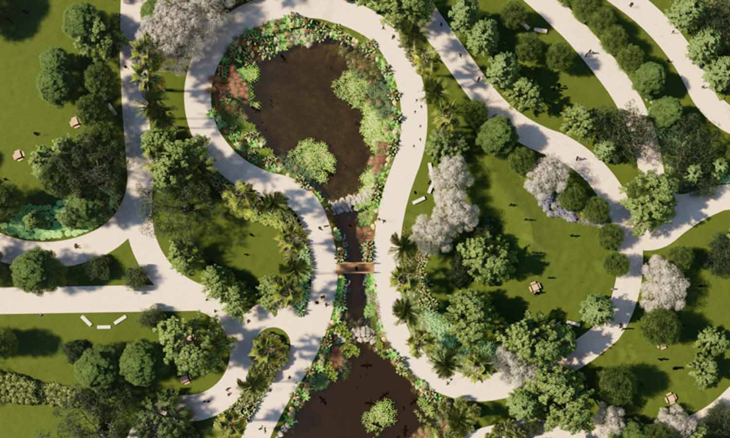 Uma delegação da Câmara Municipal de Oeiras visitou o Parque Urbano do Parchal, ainda em construção, para conhecer as soluções ambientais.