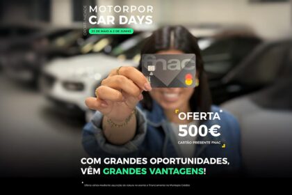 A Motorpor volta a dinamizar o Motorpor Car Days, entre os dias 23 de maio e 2 de junho, no Parque de Lazer das Figuras, em Faro, com mais de 500 viaturas em stock.
