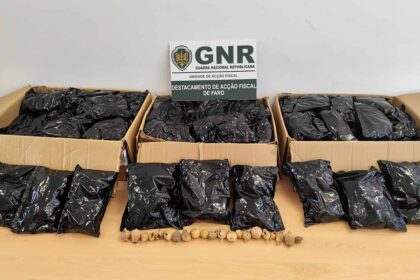 A Guarda Nacional Republicana (GNR) apreendeu na segunda-feira mais de 23 quilogramas de tabaco de mascar e nove de papoila-seca, durante uma operação de fiscalização rodoviária em Olhão, informou hoje esta força de segurança.