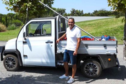O PoolCar facilita o transporte de materiais, é amigo do ambiente e oferece um sistema silencioso e moderno.
