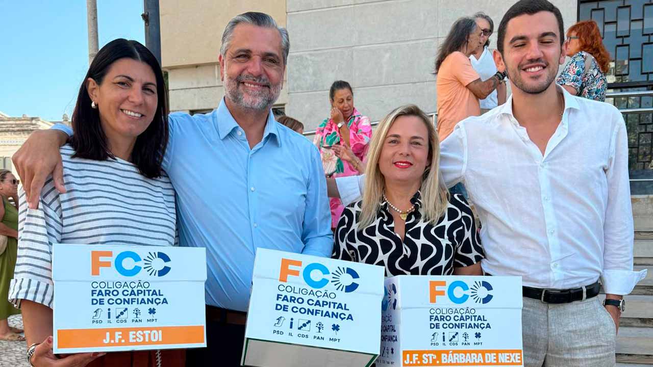 As listas candidatas aos órgãos de Faro da coligação «Faro - Capital de Confiança» às próximas eleições autárquicas já foram entregues em Tribunal.
