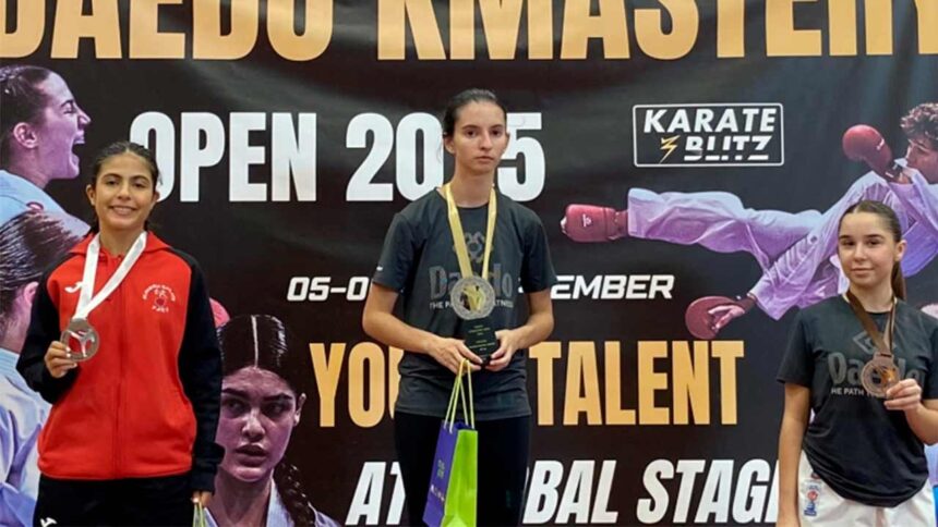 Margarida Sousa, estudante da Escola Secundária Pinheiro e Rosa em Faro, conquistou o 2.º lugar na categoria Júnior Feminino -48kg em competição internacional de karaté na Letónia.