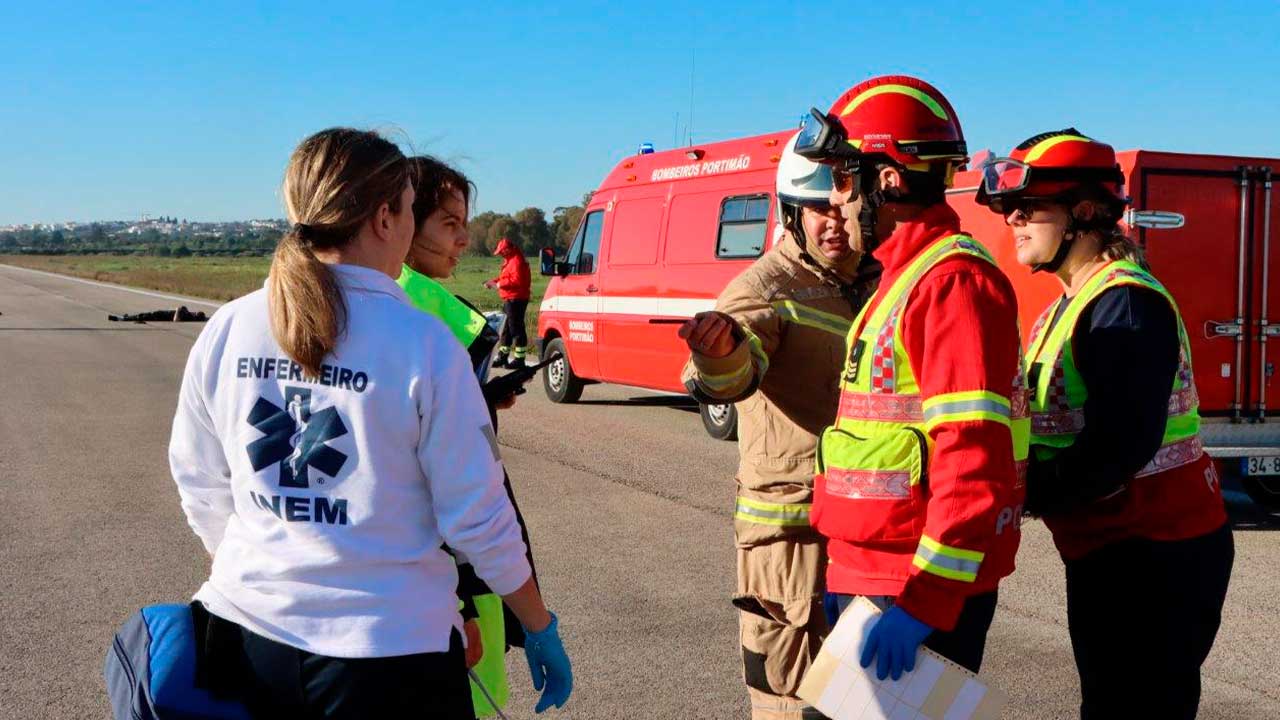 O Aeródromo Municipal de Portimão testa o Plano de Emergência Interno e o Plano Prévio de Intervenção da Autoridade Nacional de Emergência e Proteção Civil.