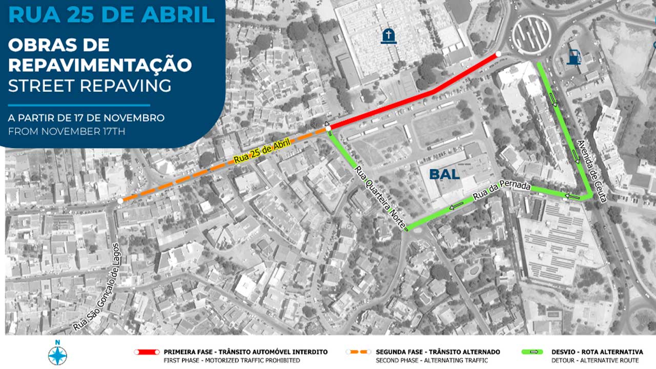 Com o objetivo de melhorar a qualidade de circulação, a Rua 25 de Abril de Quarteira vai ser alvo de obras de repavimentação.
