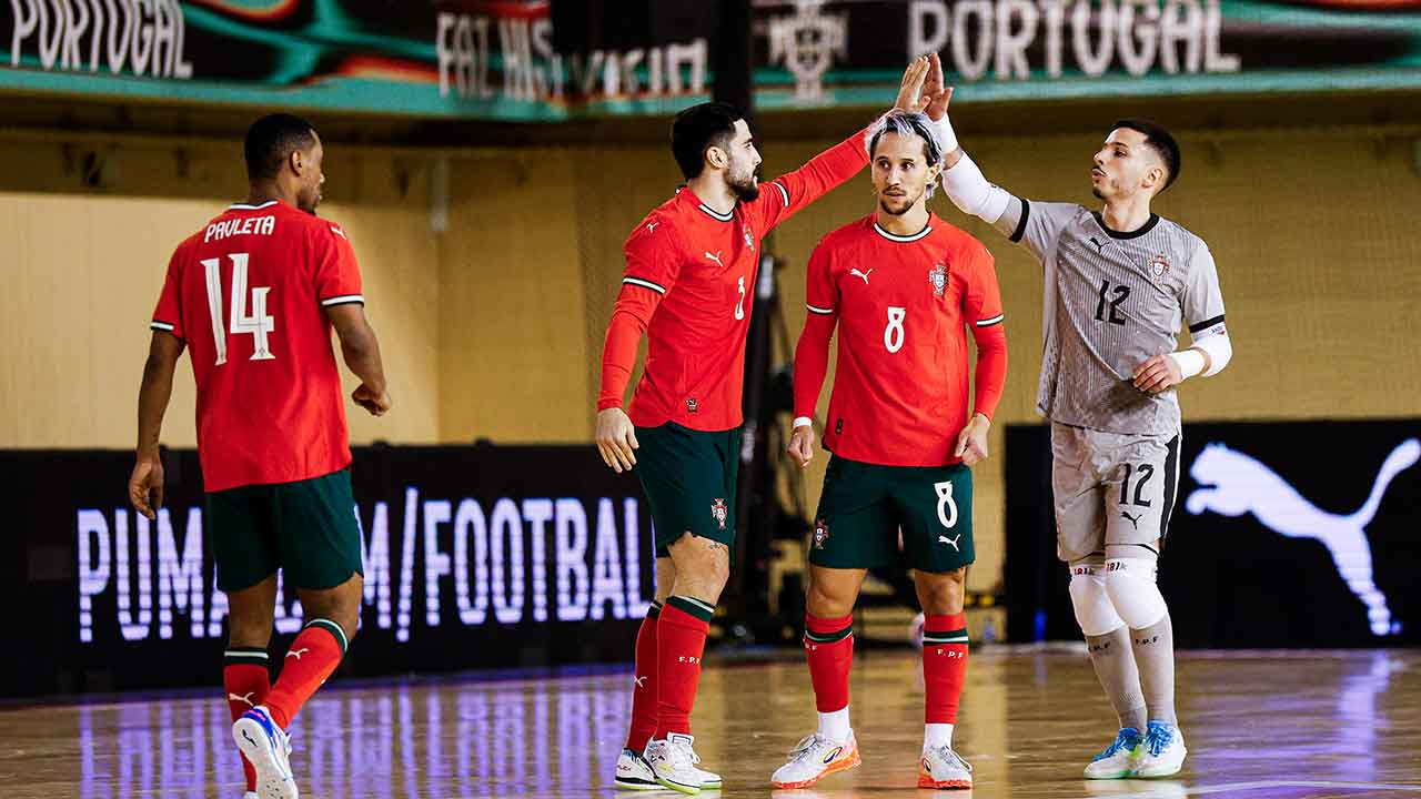 Portugal venceu a Ucrânia por 5-2 em Tavira no segundo particular de preparação para o Europeu de futsal de 2026, com bis de Tomás Paçó.