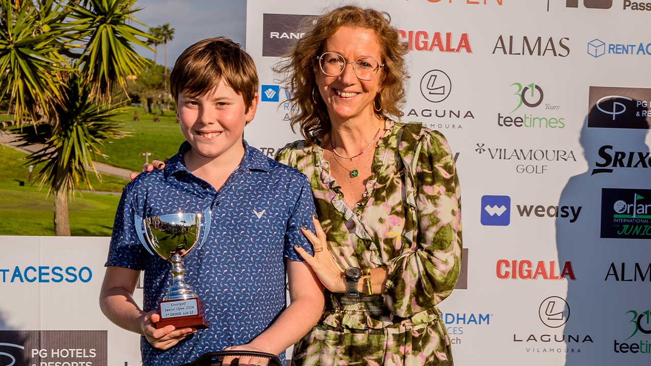 Diogo Rocha vence GreatGolf Junior Open em Vilamoura, com 10 abaixo do par, e segue para o Orlando International Amateur Junior, nos EUA.