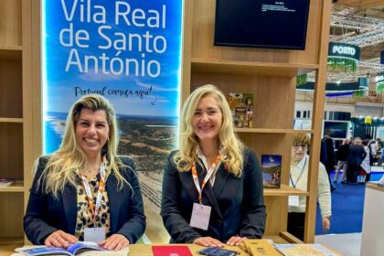 Apresentação da programação de Vila Real de Santo António no stand do Algarve durante a BTL 2026, na FIL, em Lisboa.
