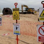 Reposição de areia nas praias entre Quarteira e Garrão.