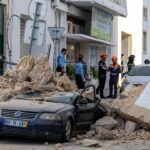 Desabamento em Faro na Rua Cunha Matos.