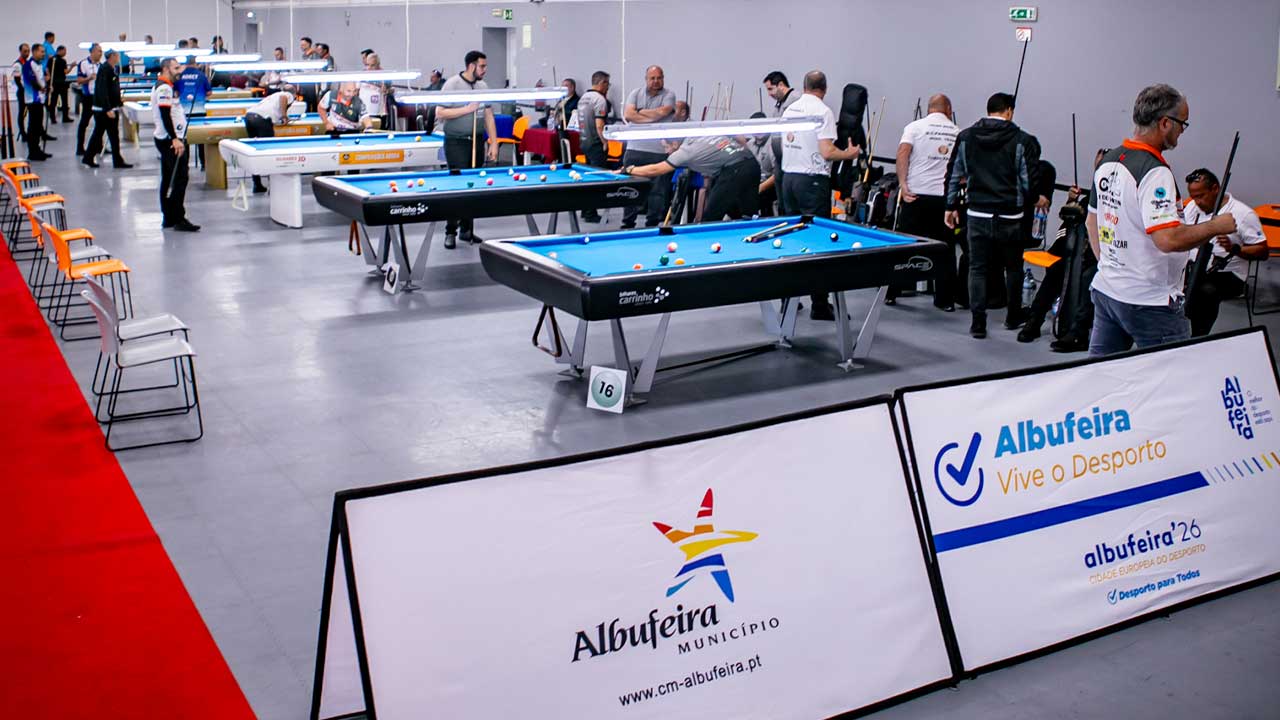 Fase final das competições de pool português reuniu cerca de 620 jogadores no Espaço Multiusos de Albufeira.