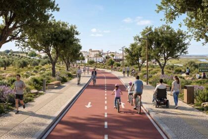A Circular Verde propõe uma nova abordagem à mobilidade em Faro, ligando freguesias, natureza e espaço urbano através de uma rede verde integrada.