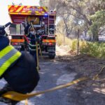 EN2 entre Aljustrel e Ervidel encerrou por razões de segurança devido a um incêndio junto a Corte Vicente Anes.