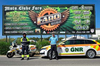GNR intensifica o controlo rodoviário durante a Concentração de Motos de Faro e alerta para os riscos da condução descuidada.