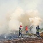 O fogo mobilizou 24 operacionais e oito veículos.