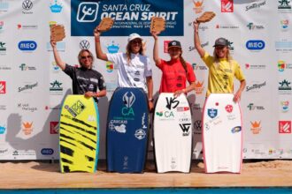 Atleta de Sagres venceu a segunda etapa da competição, conquistou o Santa Cruz Ocean Spirit e assumiu o primeiro lugar da classificação nacional.