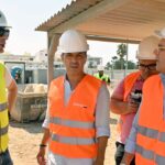 Mercado de Quarteira recebeu um simulacro com resgate por cordas a sete metros de profundidade nas obras do futuro equipamento municipal.