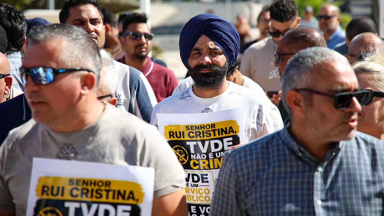 Protesto TVDE em Albufeira.